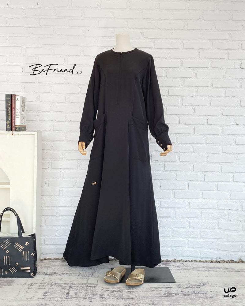 BeFriend 2.0 Shafa Gold Set Black (niqab dijual terpisah) - 20
