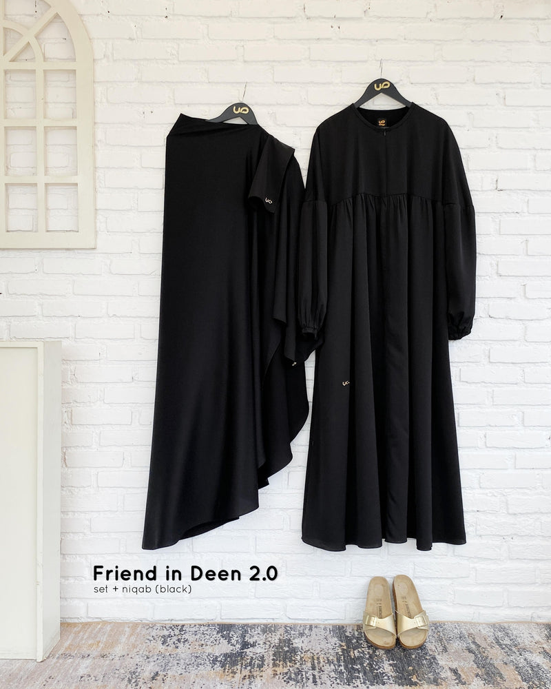 Friend in Deen 2.0 Safago Gold Set Black (niqab dijual terpisah) - 20