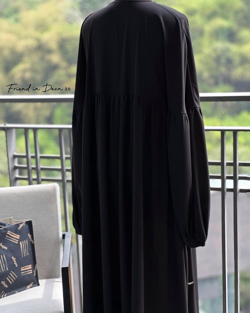 Friend in Deen 3.0 Safago Silver Gamis  Black (-) (gamis only) - 20