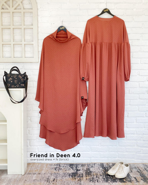 Friend in Deen 4.0 Safago Black Gamis Brick (gamis only)