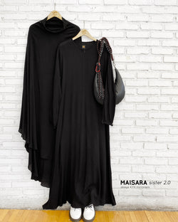 Maisara Sister 2.0 Abaya Black (abaya only) - 20