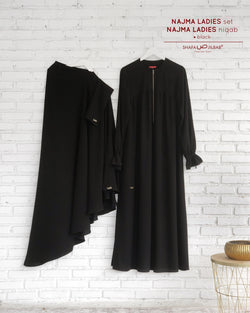 Najma Ladies Set Black (niqab dijual terpisah) - 20