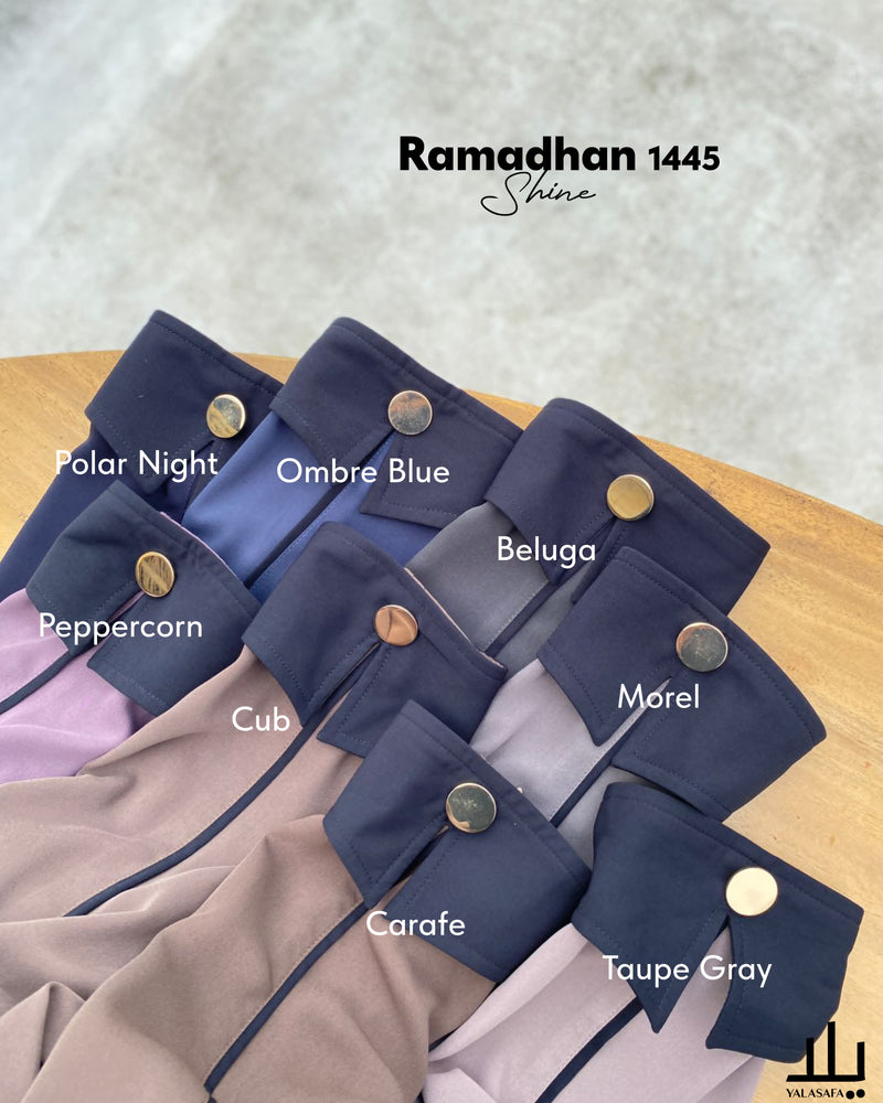 RAMADHAN 1445 SHINE ABAYA OMBRE BLUE (abaya only)