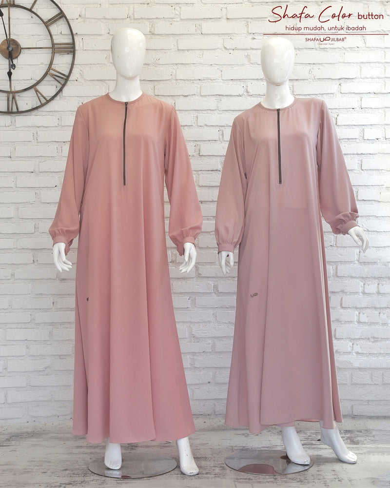 ShafaColor Gamis Button Coral JUNI23 (gamis only) - 20