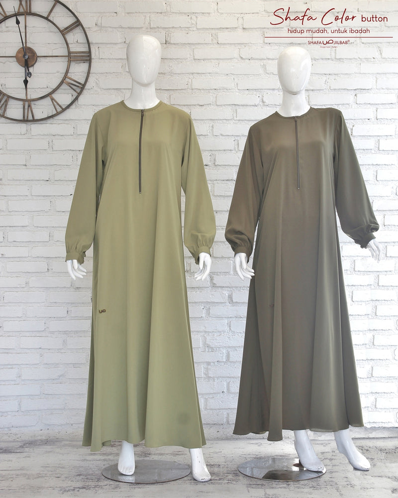 ShafaColor Gamis Button Moss JUNI23 (gamis only) - 20