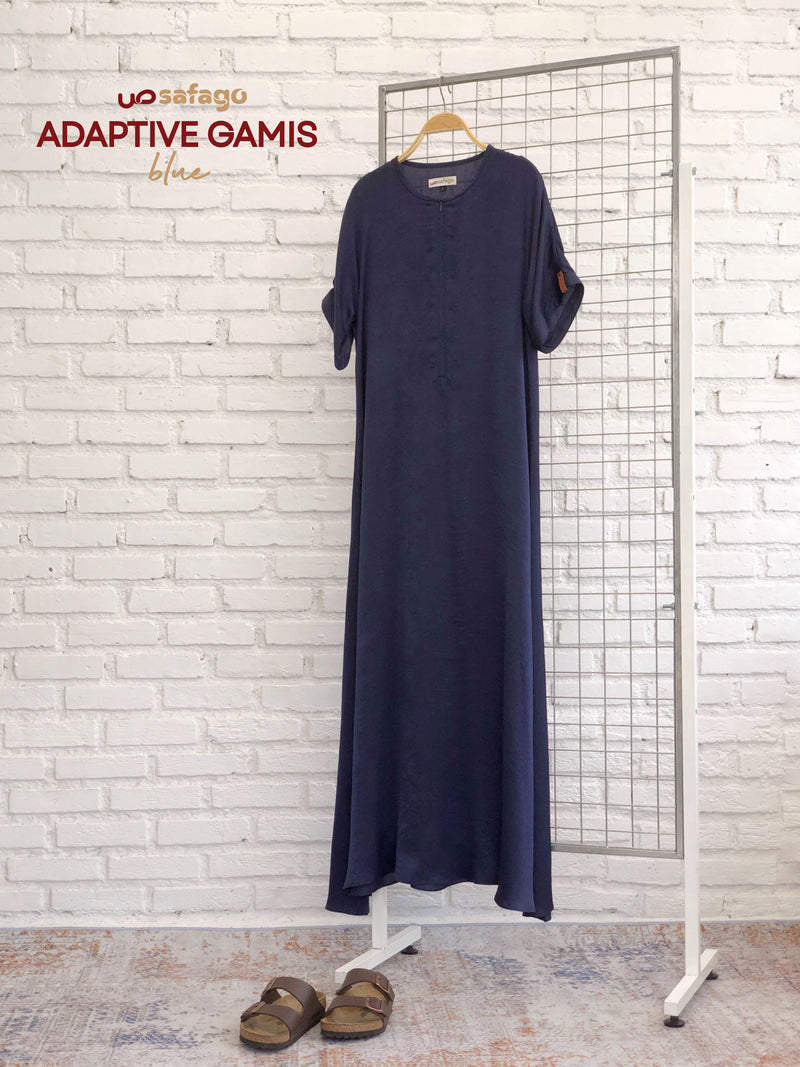 Adaptive Dress (marble silky) Blue