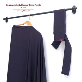 Al Muwasiyah Khimar Dark purple Split - 20
