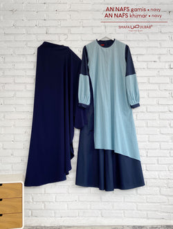 An Nafs Gamis Navy (gamis only) - 20
