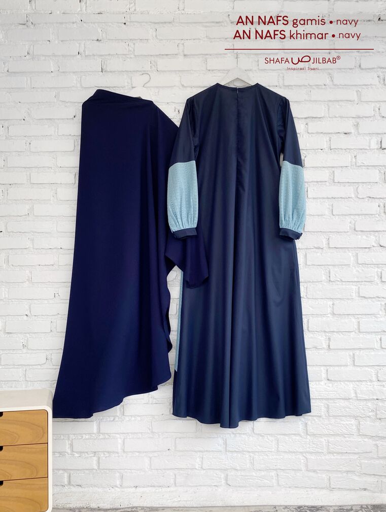 An Nafs Gamis Navy (gamis only) - 20