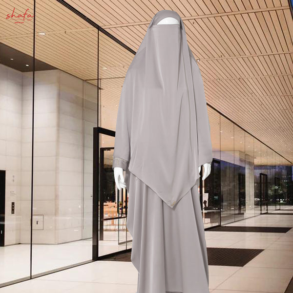 Qatar Abaya 2012 series gray (abaya only) - 20